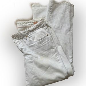 Tory Burch size 30 boot cut white jeans